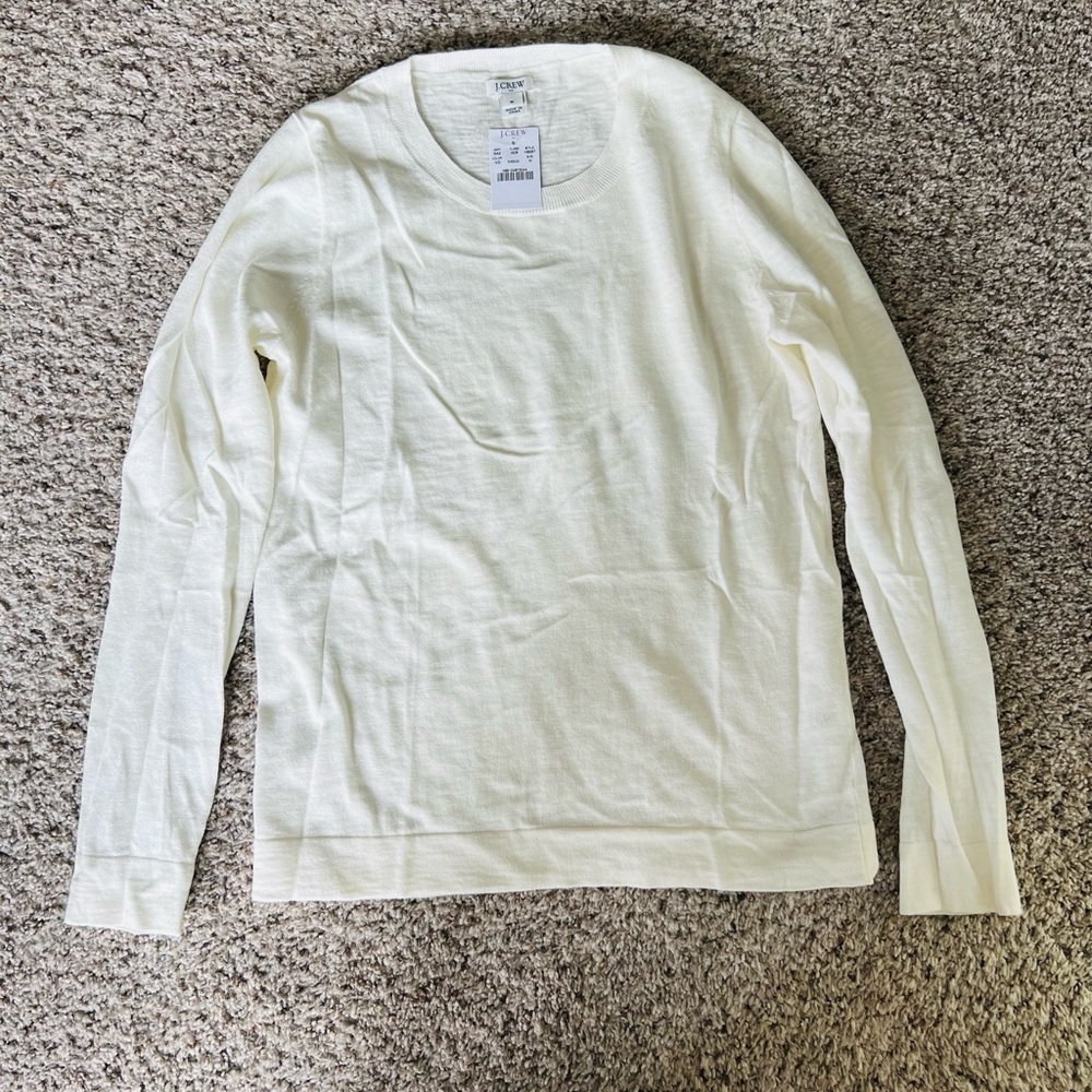 Cream Long Sleeve Top